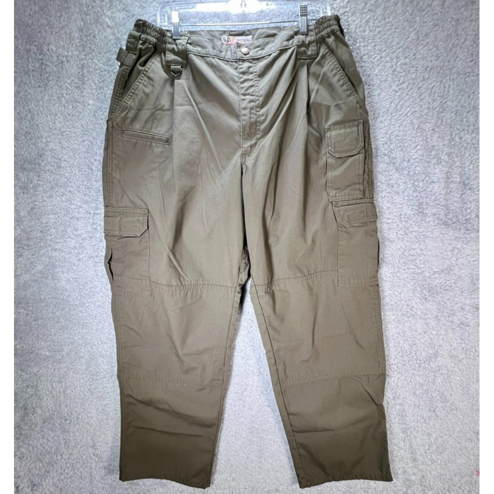 5.11 Tactical Cargo Pants 38x30 Ripstop Utility Workwear Khaki/Olive‎